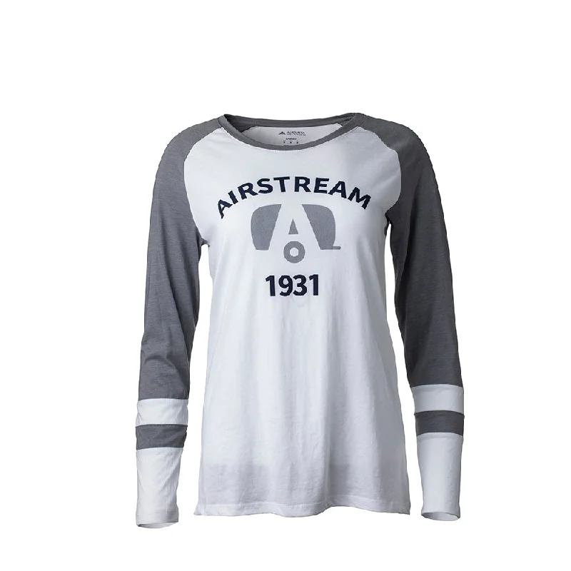 Airstream 1931 Trailer A Striped Women's Long Sleeve T-Shirt Layered Multi-layer Single Layer