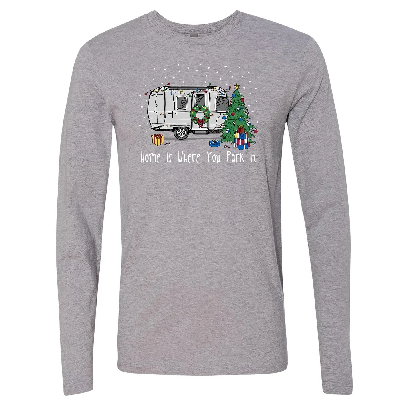 Airstream Home is Where You Park It Holiday Long Sleeve T-Shirt Elegant Classic Vintage