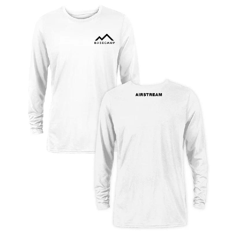 Airstream Basecamp Chest Logo Long Sleeve T-Shirt Zippered Buttoned Snapped