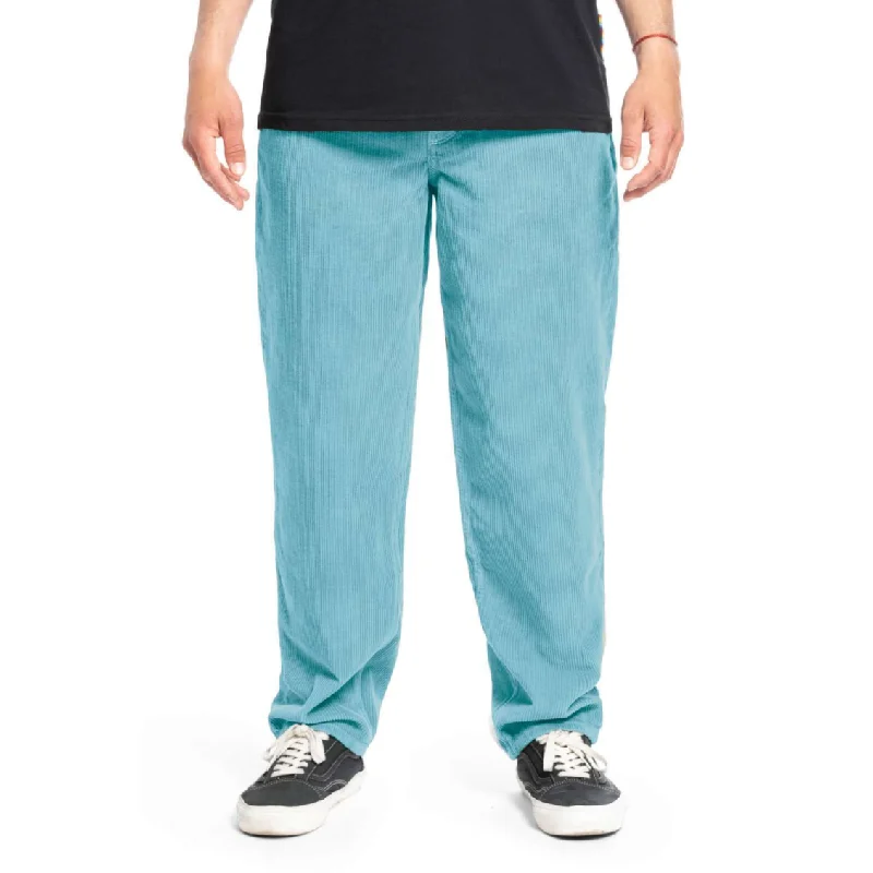 X-Tra Baggy Cord Pants Ice Blue Soft Stretch Leggings