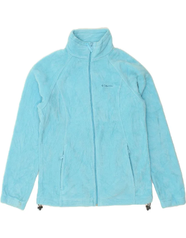 COLUMBIA Womens Fleece Jacket UK 16 Large Blue Polyester Mesh Jacket Canvas Jacket Denim Jacket