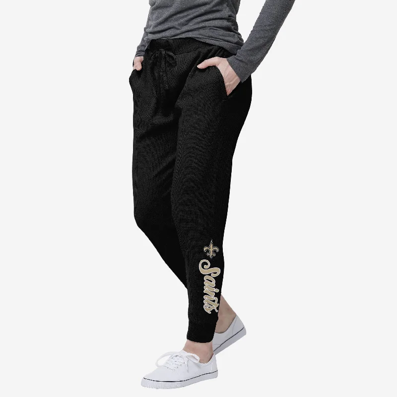 New Orleans Saints Womens Waffle Lounge Pants Stylish Casual Pants