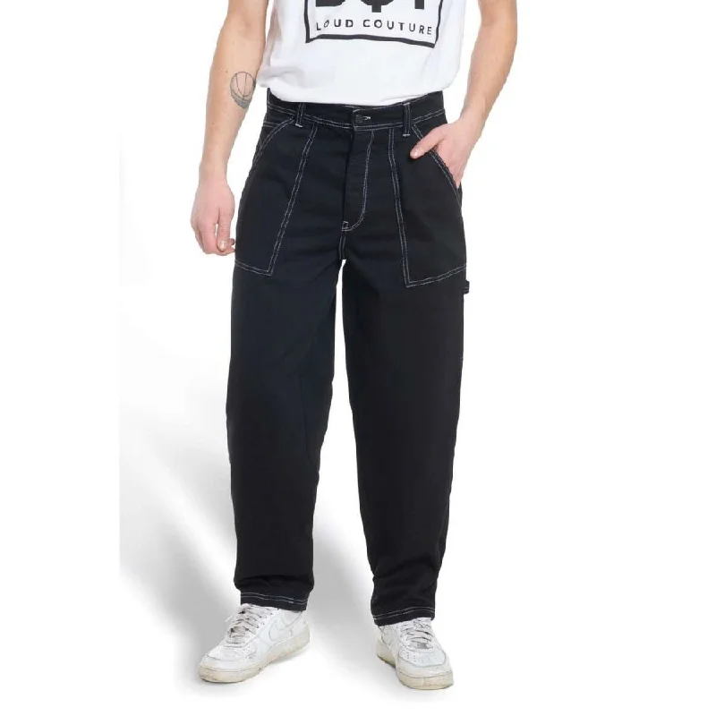 X-Tra Work Pants Black Stylish Slim Trousers