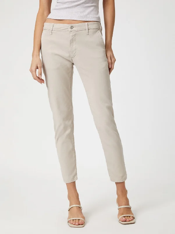 Brooke Pant -  Silver Grey Luxe Twill Trendy Work Pants