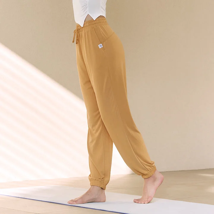 Relax Washing Jogger Pants Elegant Wool Trousers