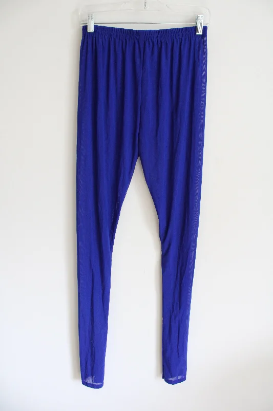 Cobalt Blue Sheer Elastic Waist Pants | 1 Stretch Fit Pants