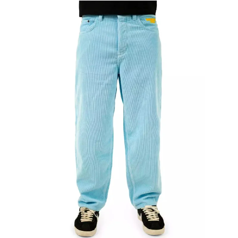 X-Tra Baggy Cord Pants Pool Blue Casual Plaid Pants