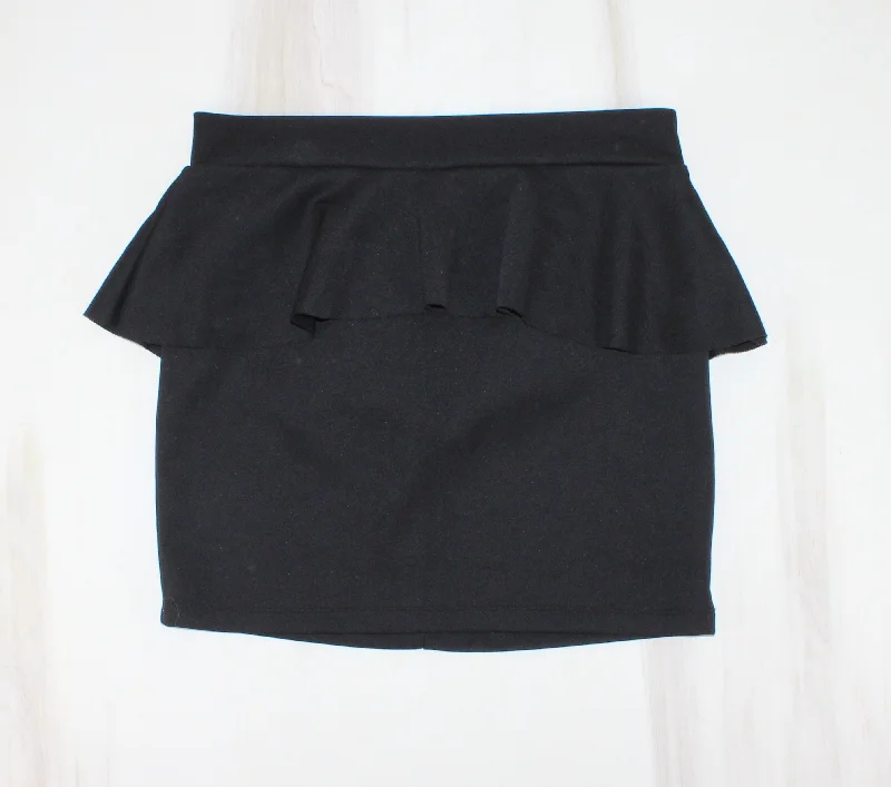 ARDENES BLACK STRETCH SKIRT LADIES LARGE PRE-LOVED high waist skirt