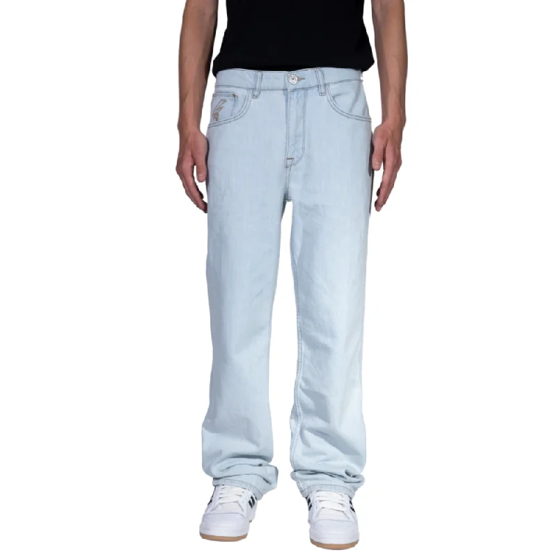 Charger Baggy Denim Pants Light Blue Classic Stretch Pants