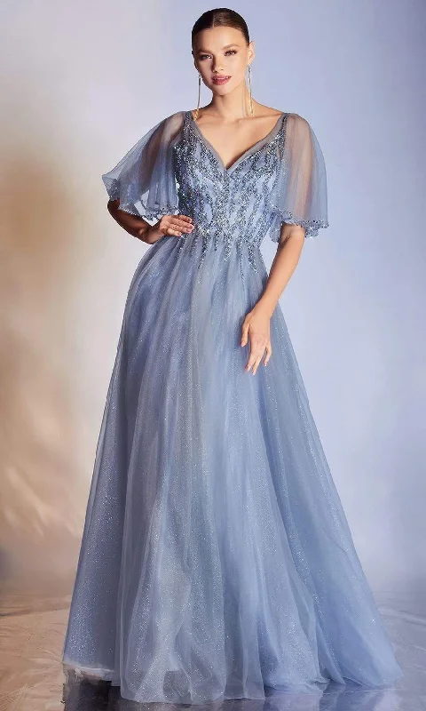 Ladivine CD0175 - Embellished V-Neck Prom Gown Prom Dress Tunics Leisure comfortable