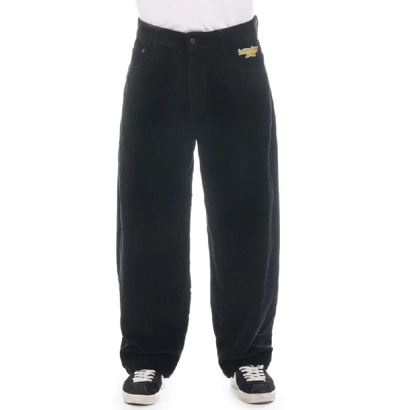 X-Tra Monster Cord Pants Black Formal Linen Trousers