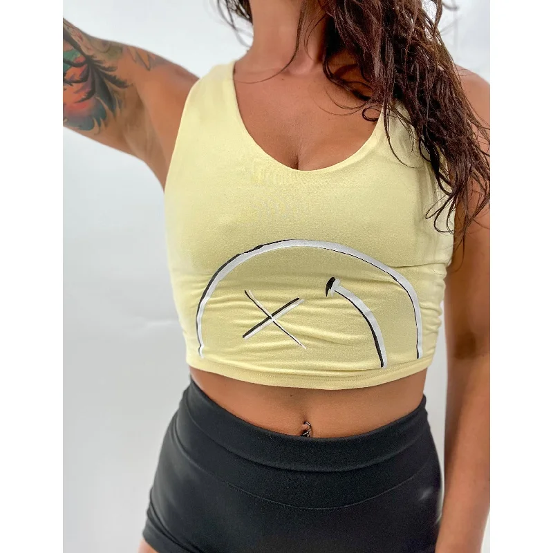 Salty Savage Ladies “OG Smile” Crop Tank Top sheer tank top