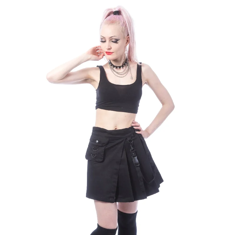 INFINITY SKIRT - BLACK high slit skirt