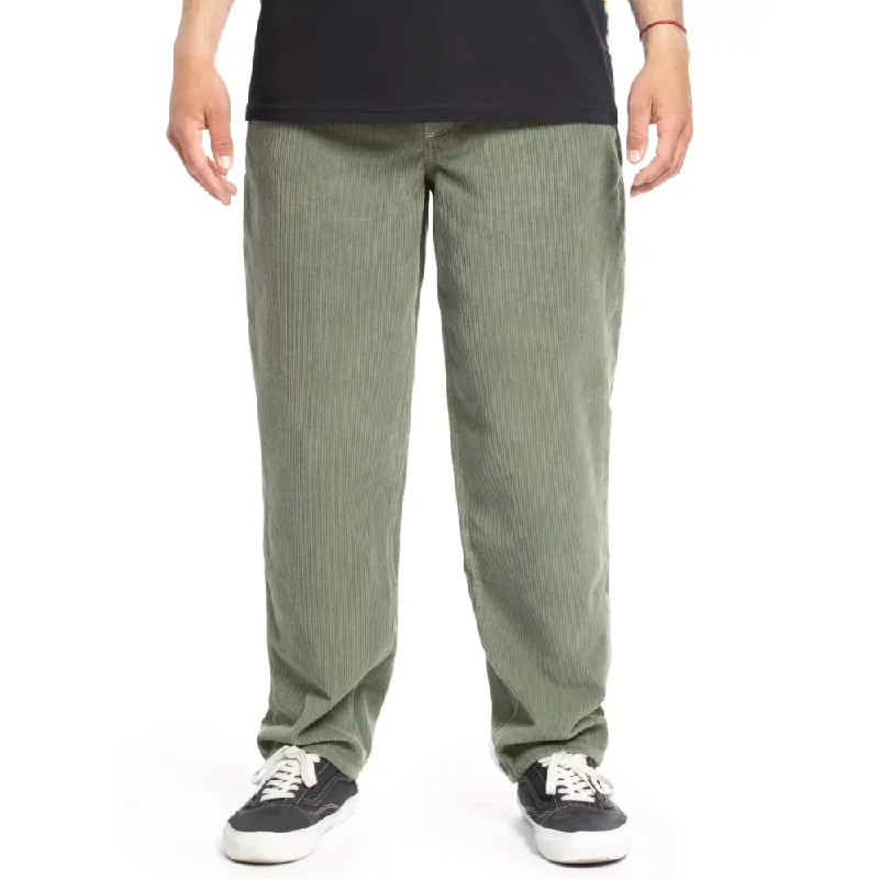 Loud Couture Big Noise Cord Pants Olive Lightweight Jogger Pants