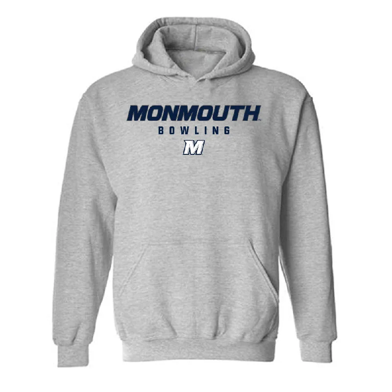 Monmouth - NCAA Women's Bowling : Siyah Sweeny - Grey Classic Shersey Hooded Sweatshirt Hooded Sweatshirt Casual Wear Street Style