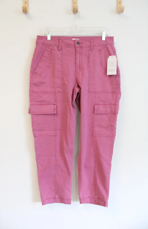 NEW Time And Tru Pink Cargo Pants Classic Chino Pants