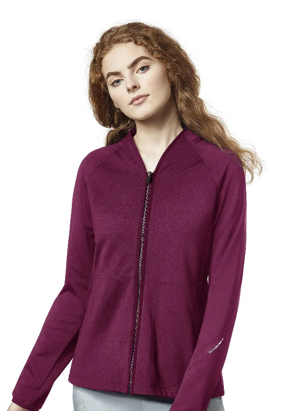 Women's Fleece Full Zip Scrub Jacket Fitted Jacket Loose Jacket Oversized Jacket