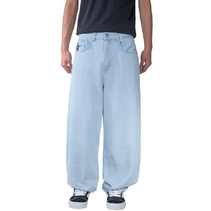 King Concrete Baggy Denim Pants Light Blue Fashionable Jogger Pants