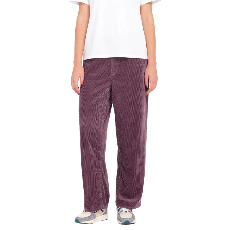 Womens Weellow Cord Pants Vintage Violet Relaxed Fit Trousers