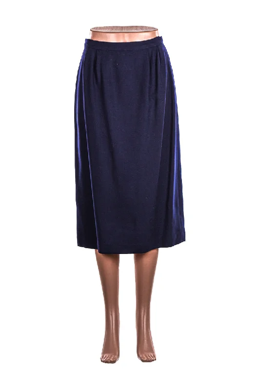 No Brand Navy Skirt chiffon skirt flowing