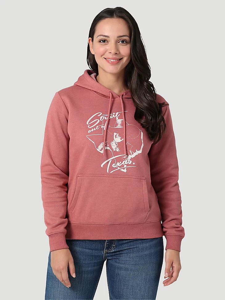 Texas Wrangler George Strait Women's Hoodie Hoodie with Puffed Sleeves Voluminous Trendy