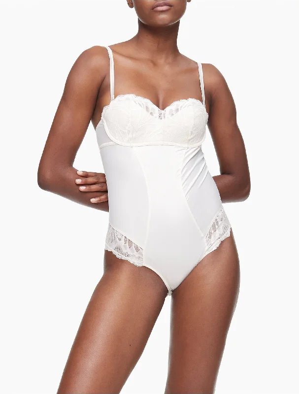 Calvin Klein CK Bridal Bodysuit - Women Elegant Bodysuit with Pleated Detail