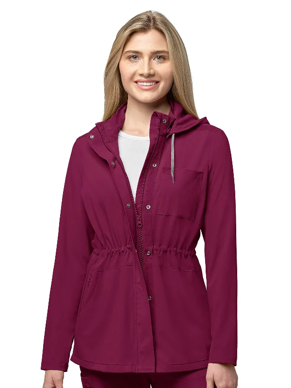 Women's Five-Pocket Convertible Hood Jacket Cardigan Sweater Pullover