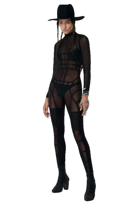 Omnia Mesh Full Bodysuit Trendy Mesh Bodysuit