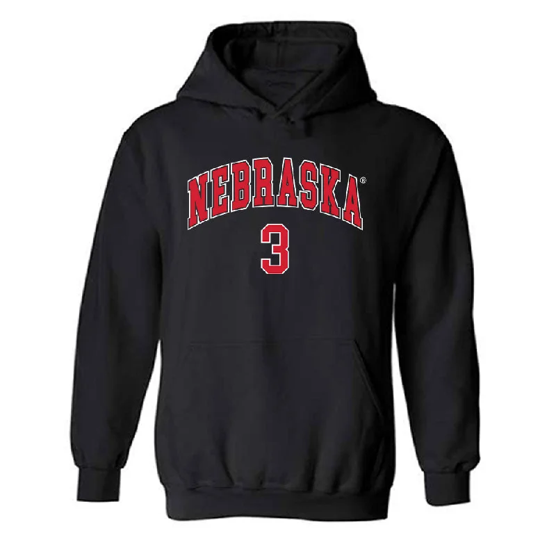 Nebraska - NCAA Women's Bowling : Lani Breedlove - Generic Shersey Hooded Sweatshirt Hoodie with Distressed Vintage Worn