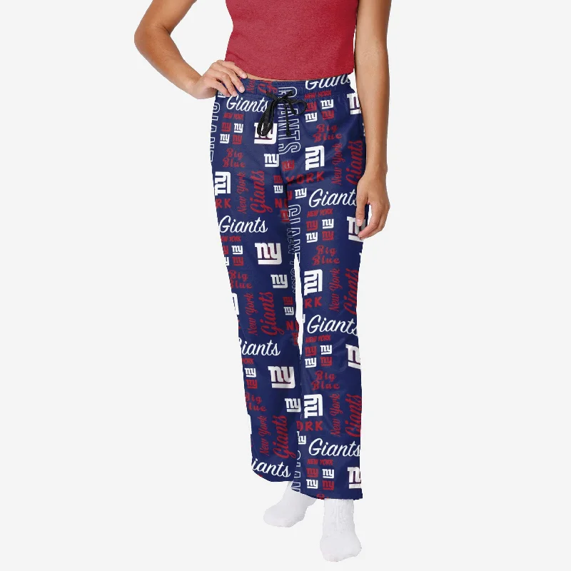 New York Giants Womens Mini Print Lounge Pants Fashionable Work Pants