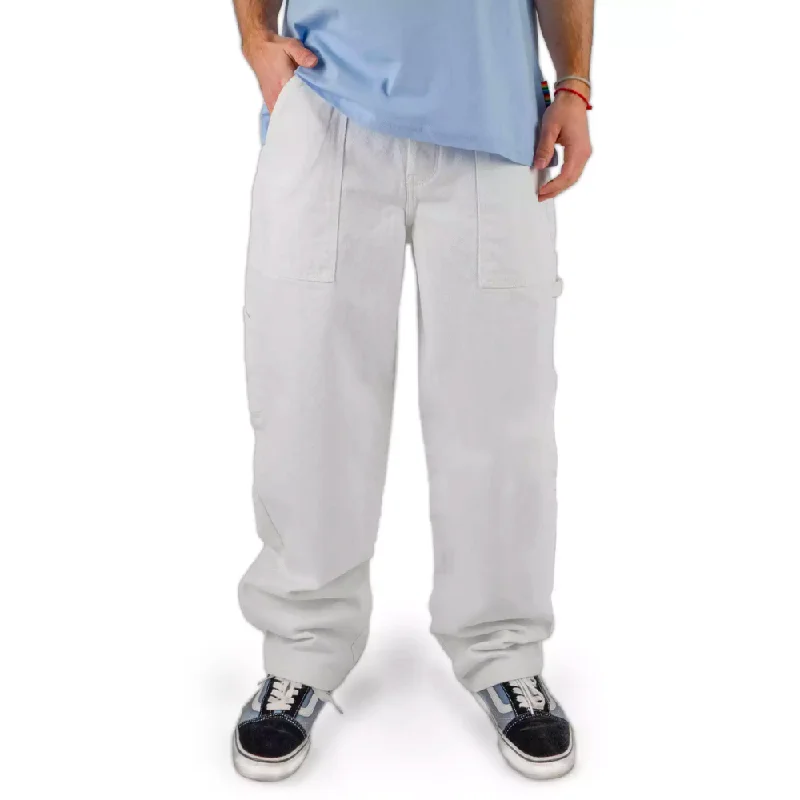 X-Tra Work Pants Off White Comfortable Denim Trousers