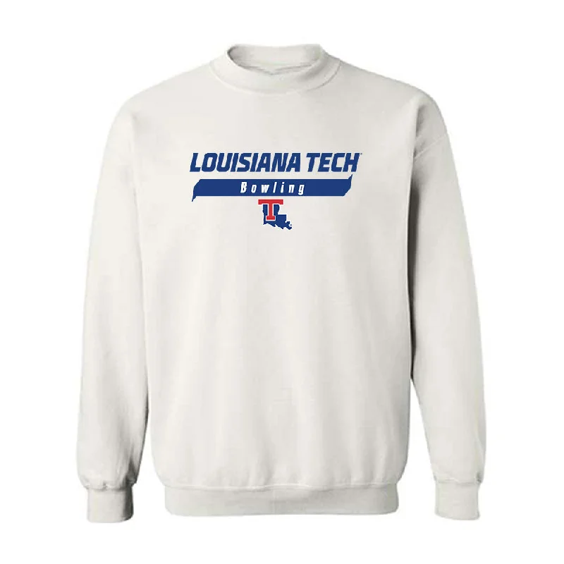 LA Tech - NCAA Women's Bowling : Allyson Sand - Crewneck Sweatshirt Hoodie with Raglan Sleeves Sporty Comfortable