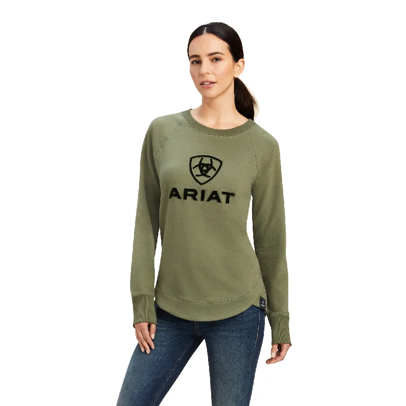 Ariat® Ladies Benicia Four Leaf Clover Sweatshirt 10041316 Hoodie with Thumb Holes Functional Cozy