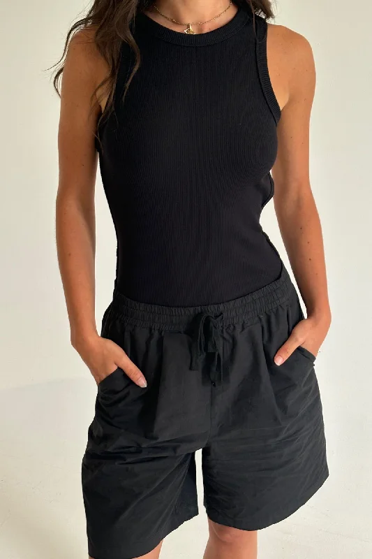 Inez Bodysuit Black Elegant Bodysuit with Belt