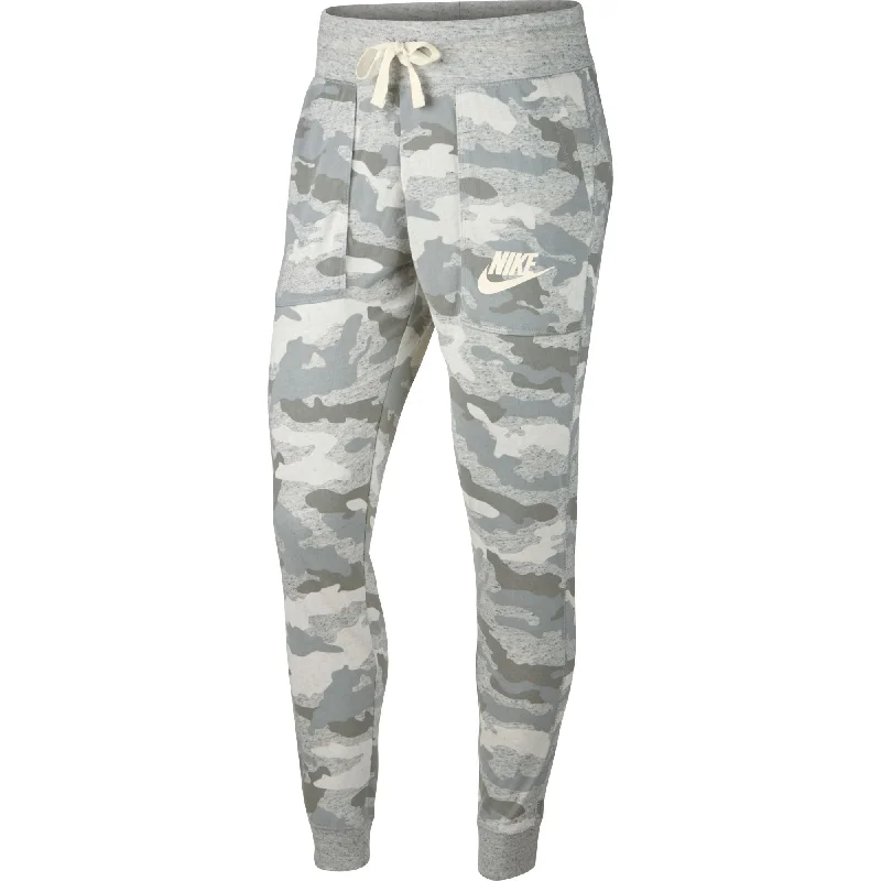 Nike Gym Vintage Camo Print Women's Pants Grey-White Modern Skinny Pants