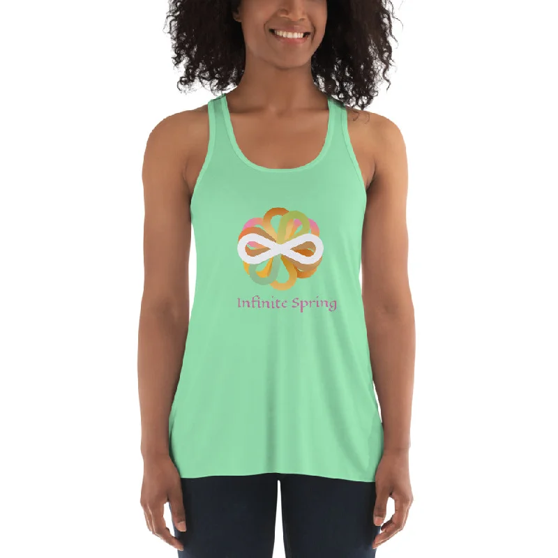 Women's Flowy Racerback Tank, Infinite Spring Sale! floral tank top