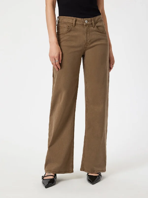 Alena Pant - Brindle Luxe Twill Comfortable Pleated Pants