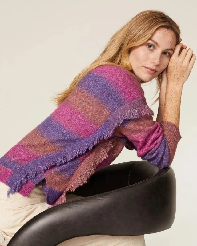 "Swift Fringe Sweater" Handmade Hand-knitted Hand-woven