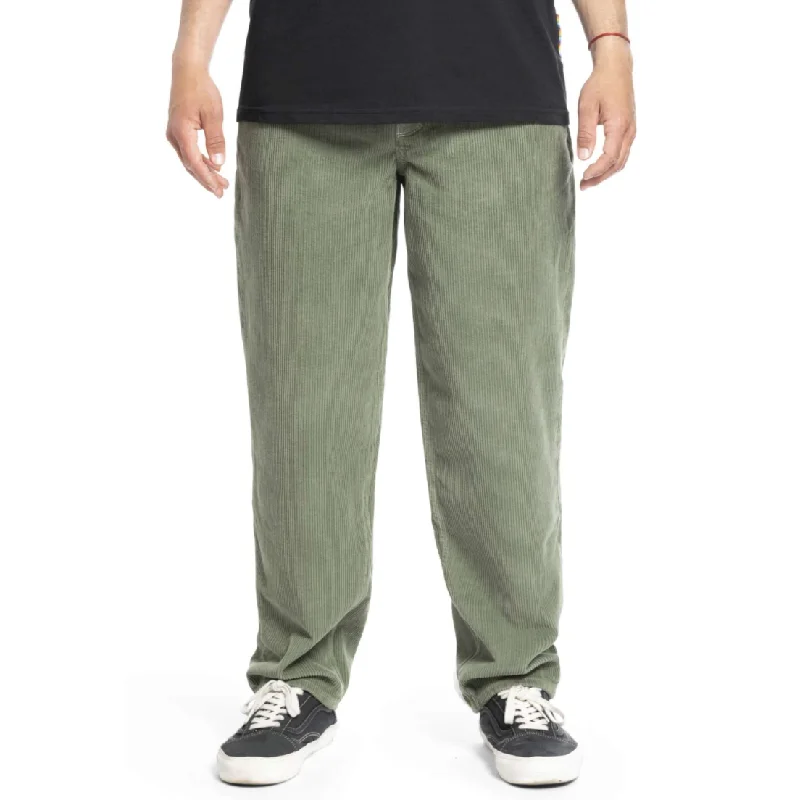 X-Tra Baggy Cord Pants Olive Casual Skinny Fit Pants