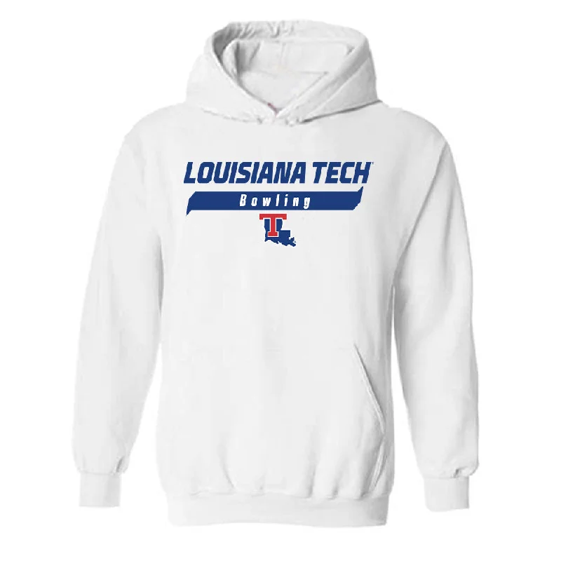 LA Tech - NCAA Women's Bowling : Allyson Sand - Hooded Sweatshirt Hoodie with Drop Shoulder Relaxed Streetwear