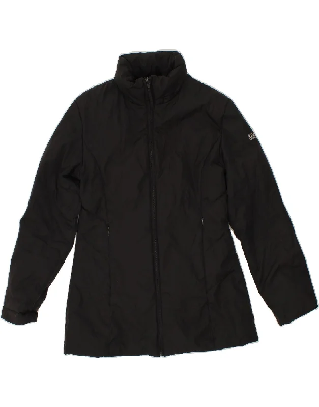 SERGIO TACCHINI Womens Padded Jacket IT 42 Medium Black Welt Pockets Slit Pockets Flap Pockets