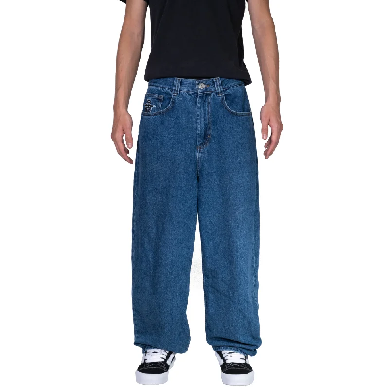 King Concrete Baggy Denim Pants Dark Blue Classic Straight-Leg Pants