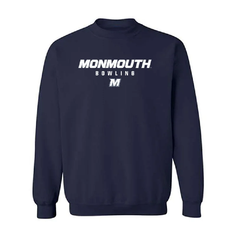 Monmouth - NCAA Women's Bowling : Siyah Sweeny - Navy Classic Shersey Sweatshirt Hoodie Jacket Zipper Layering