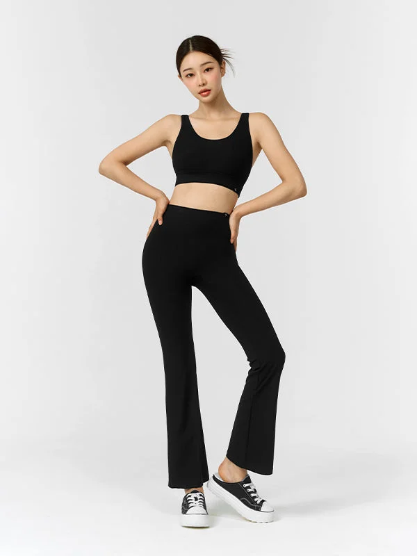 Comfort Tension Ribbed Bootscut Pants Fashionable Track Pants