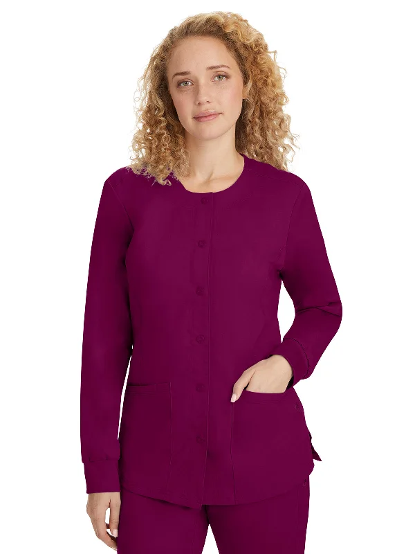 Women's Snap-Front Scrub Jacket Jacket Blazer Coat