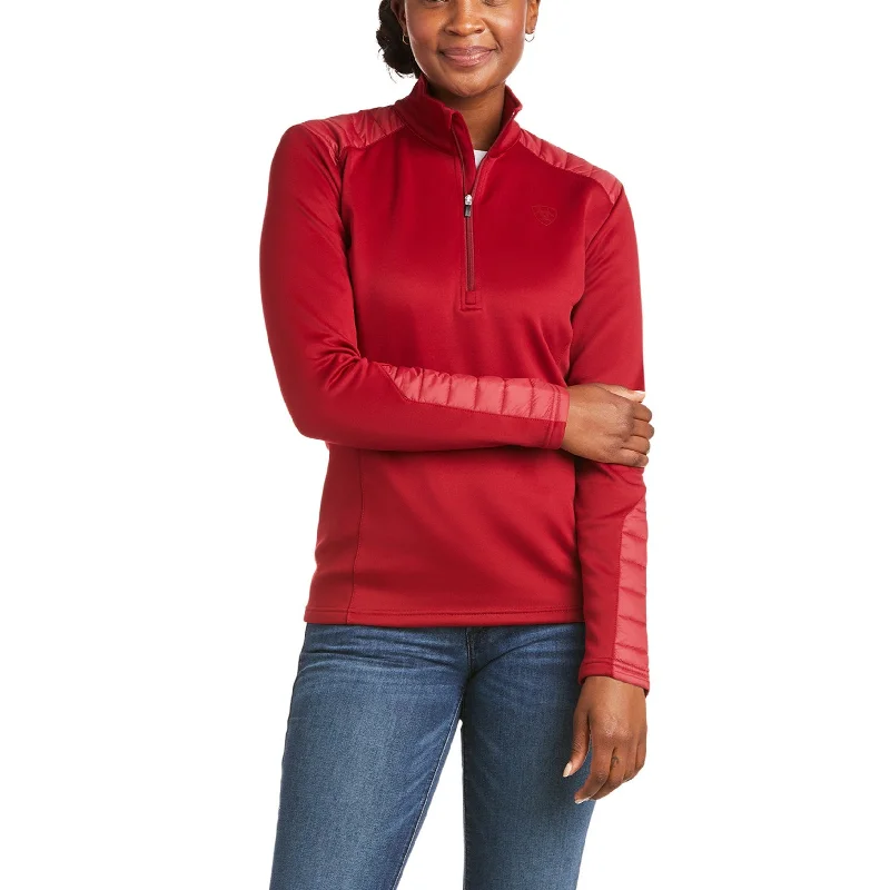 Ariat® Ladies Ismay 1/2 Zip Rhubarb Sweatshirt 10037252 Hoodie with Distressed Vintage Worn