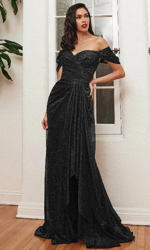 Cinderella Divine CD878 - Graceful Draped Off-Shoulder Evening Dress Tunics Denim casual