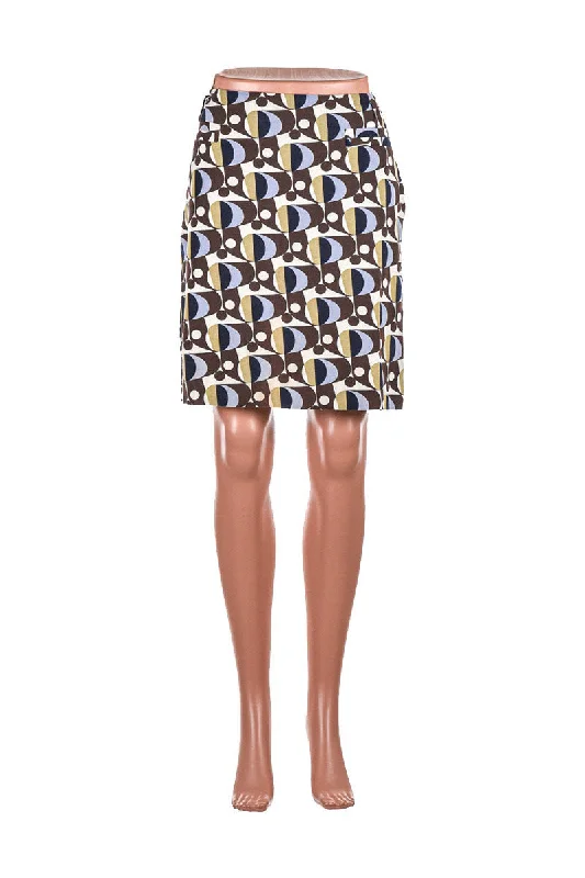 Geo Printed Skirt denim skirt trendy