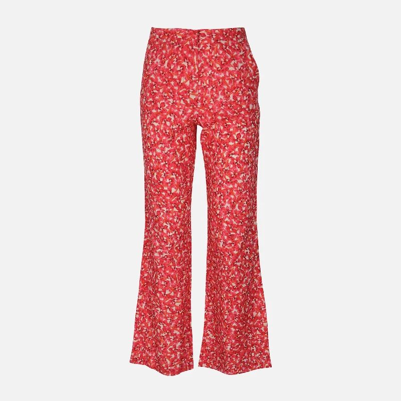 LADIES PRINTED VISCOSE PANT Classic Cropped Pants