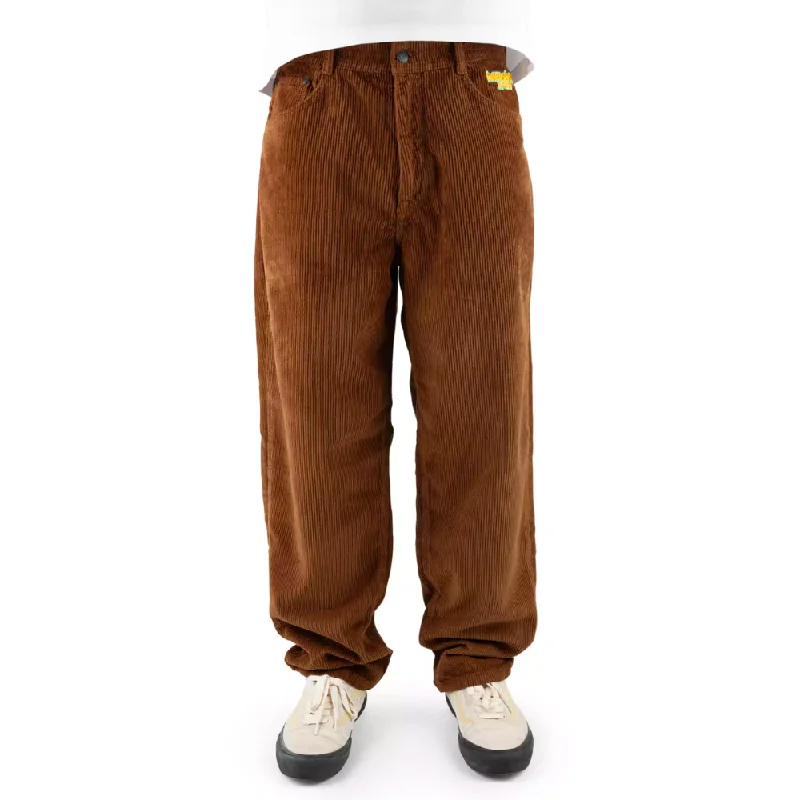 X-tra Baggy Cord Pants Brown Elegant Trouser Pants